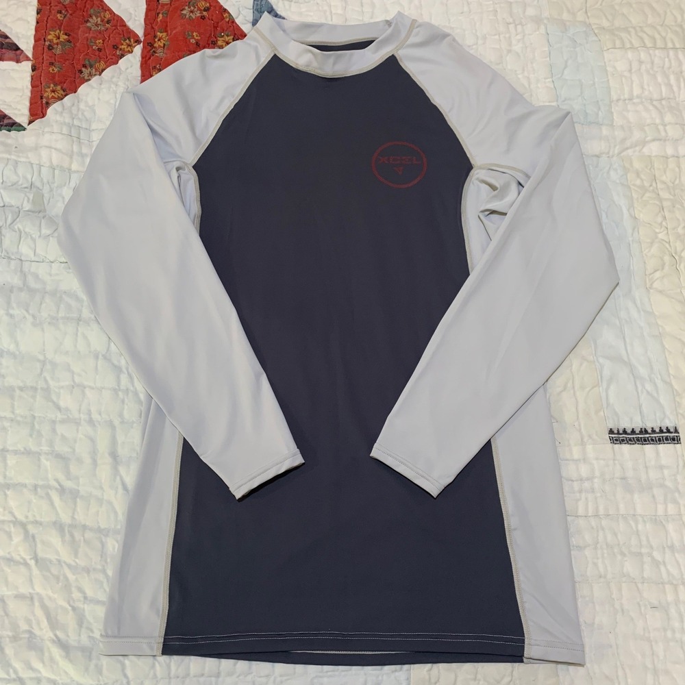 Xcel Rash Guard Long Sleeve Swim Shirt Grey XL UV Protection